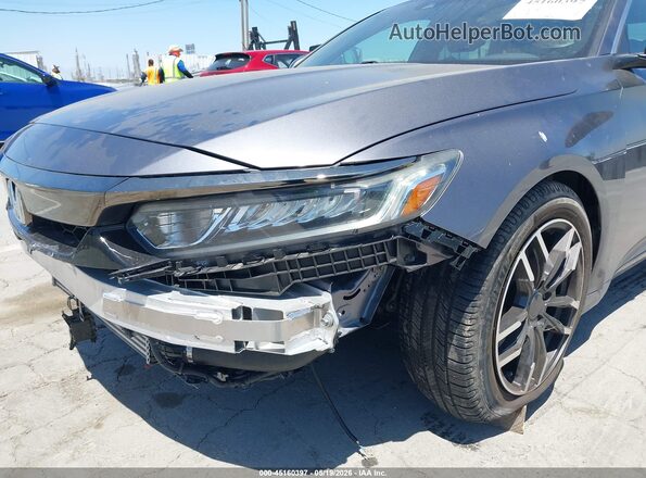 1HGCV1F35JA263992 2018 HONDA ACCORD Gray Դիմացի տեսք