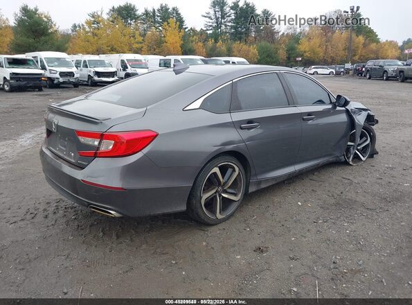 1HGCV1F35KA082070 2019 HONDA ACCORD Gray Trasero derecho