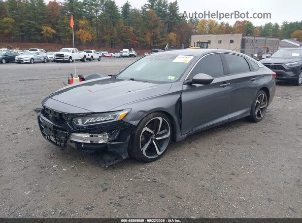 1HGCV1F35KA082070 2019 HONDA ACCORD Gray Vista tres cuartos delantera izquierda