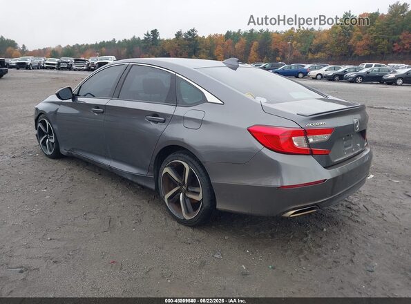 1HGCV1F35KA082070 2019 HONDA ACCORD Gray Trasero izquierdo