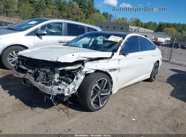 1HGCV1F35KA118890 2019 HONDA ACCORD White Передня ліва чверть