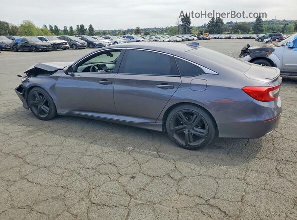 1HGCV1F35KA119120 2019 HONDA ACCORD Charcoal Задня ліва чверть