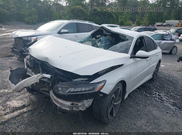 1HGCV1F35KA162002 2019 HONDA ACCORD White Առջևի ձախ երեք քառորդ տեսարան