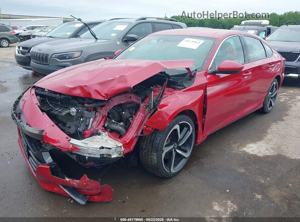 1HGCV1F35LA046221 2020 HONDA ACCORD Red Առջևի ձախ երեք քառորդ տեսարան