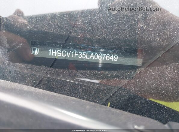 1HGCV1F35LA067649 2020 HONDA ACCORD White Engine compartment view