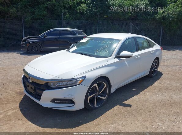 1HGCV1F35LA155181 2020 HONDA ACCORD Белый Передняя левая четверть