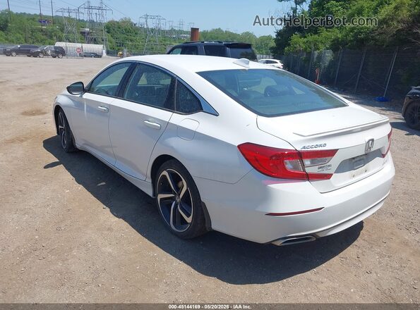 1HGCV1F35LA155181 2020 HONDA ACCORD Белый Задняя левая четверть