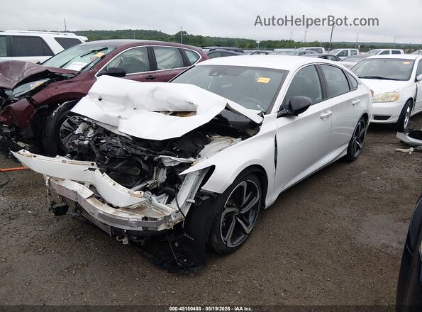 1HGCV1F35MA096912 2021 HONDA ACCORD White Առջևի ձախ երեք քառորդ տեսարան
