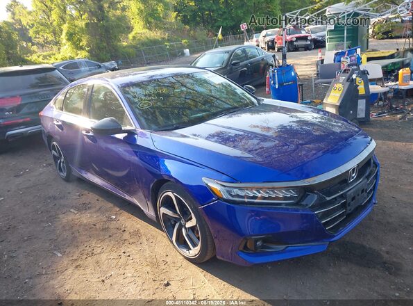 1HGCV1F35MA112672 2021 HONDA ACCORD Blue Vista interior trasera