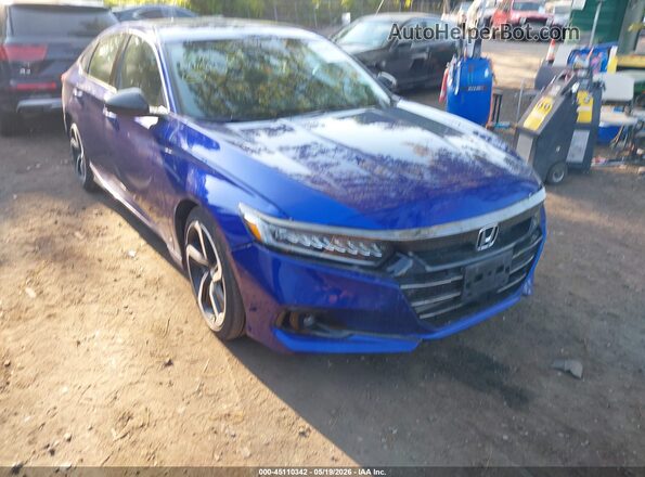 1HGCV1F35MA112672 2021 HONDA ACCORD Blue Vista frontal