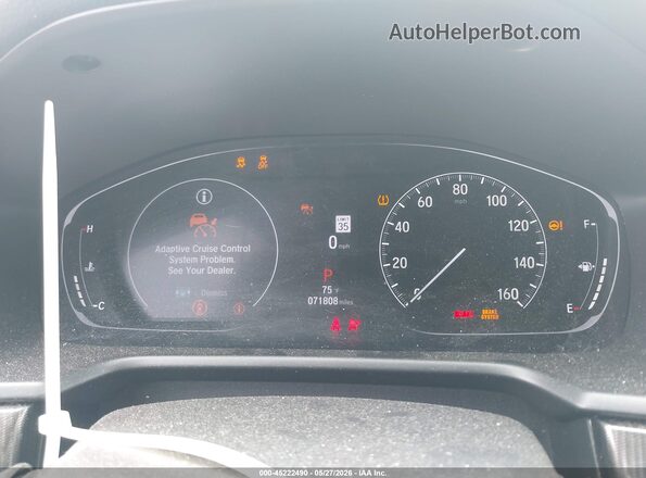 1HGCV1F35NA073213 2022 HONDA ACCORD Black Widok tylnych siedzeń