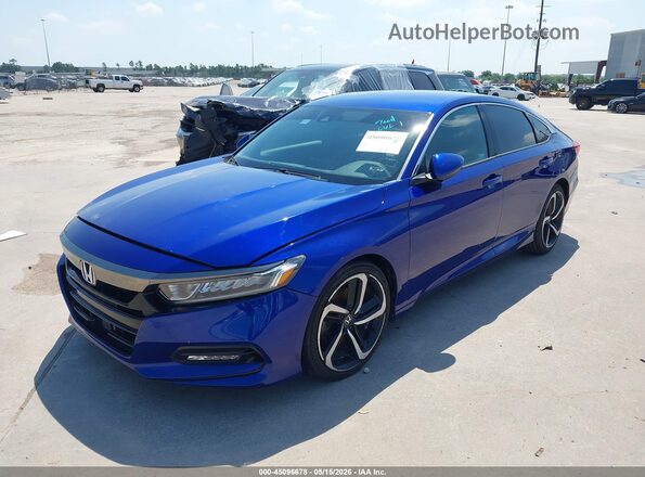1HGCV1F36JA053255 2018 HONDA ACCORD Blue 