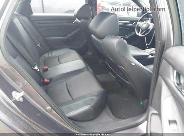 1HGCV1F36JA250832 2018 HONDA ACCORD Gray VIN կոդի պիտակի տեսք