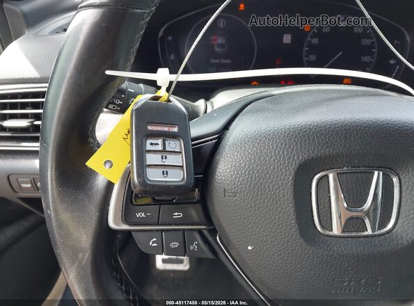 1HGCV1F36KA009144 2019 HONDA ACCORD Белый Вид панели приборов