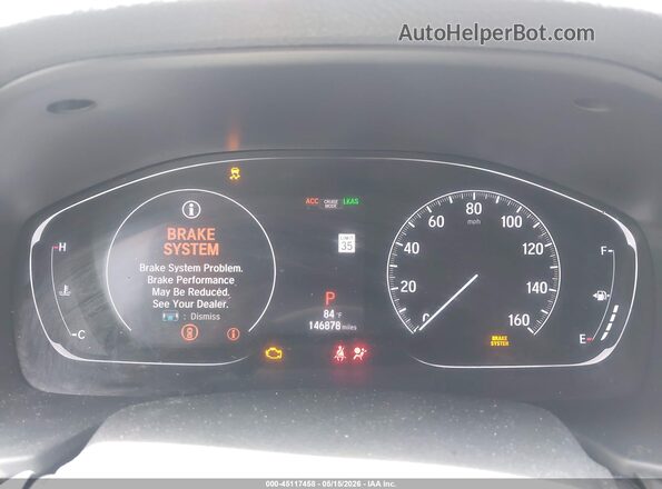 1HGCV1F36KA009144 2019 HONDA ACCORD Белый Вид задних сидений