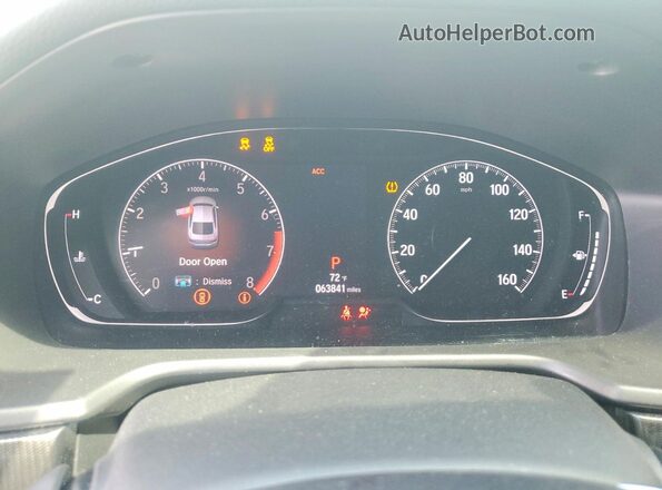 1HGCV1F36KA088475 2019 HONDA ACCORD White Vista del cuadro de instrumentos