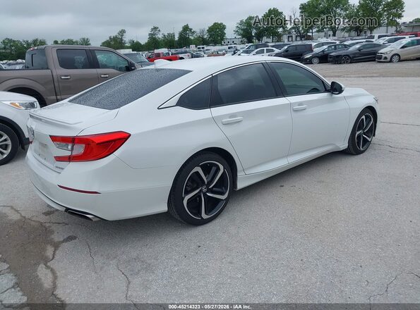 1HGCV1F36KA114220 2019 HONDA ACCORD White Rear right
