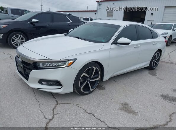 1HGCV1F36KA114220 2019 HONDA ACCORD White Front left