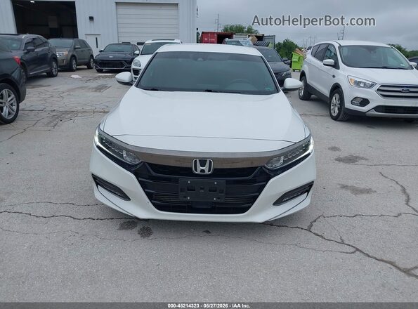 1HGCV1F36KA114220 2019 HONDA ACCORD White Instrument cluster view