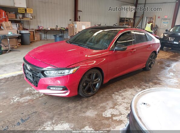 1HGCV1F36KA127064 2019 HONDA ACCORD Red Vista tres cuartos delantera izquierda