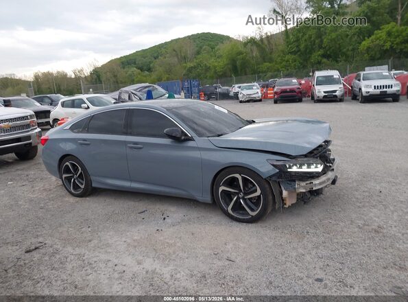 1HGCV1F36MA022205 2021 HONDA ACCORD Серый Вид задней части салона