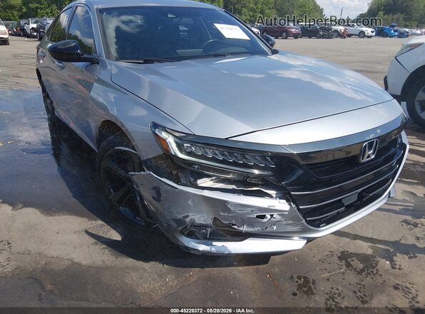 1HGCV1F36MA030854 2021 HONDA ACCORD Silver Front view