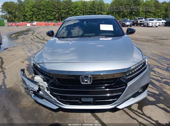 1HGCV1F36MA030854 2021 HONDA ACCORD Silver Instrument cluster view