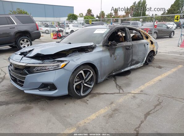 1HGCV1F36NA021301 2022 HONDA ACCORD Light Blue Передня ліва чверть