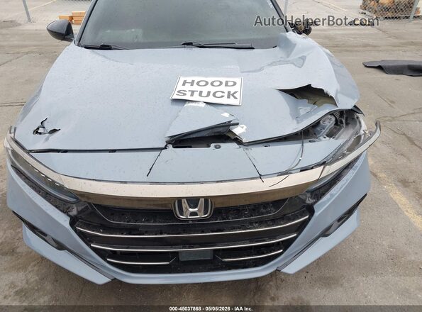 1HGCV1F36NA021301 2022 HONDA ACCORD Light Blue Вид ззаду