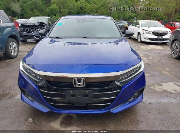 1HGCV1F36NA039913 2022 HONDA ACCORD Синий Вид щитка приборов