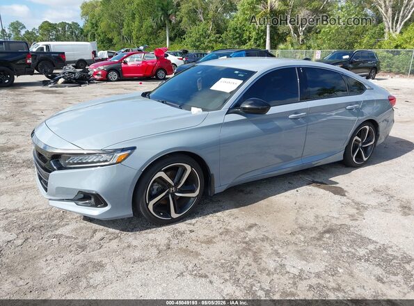 1HGCV1F36NA083880 2022 HONDA ACCORD Серый Передняя левая четверть