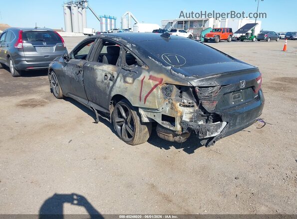 1HGCV1F36NA110267 2022 HONDA ACCORD Черный Задняя левая четверть