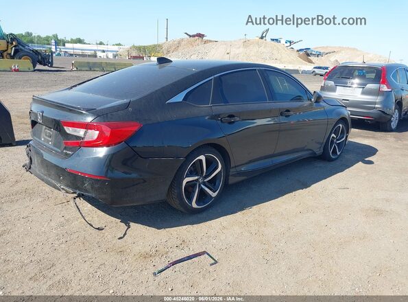 1HGCV1F36NA110267 2022 HONDA ACCORD Черный Задняя правая четверть