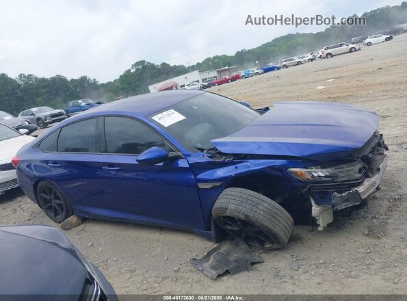 1HGCV1F37JA071313 2018 HONDA ACCORD Blue Widok zestawu wskaźników