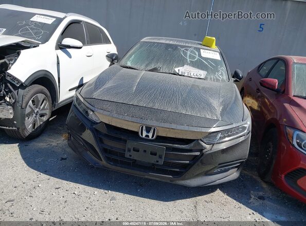 1HGCV1F37JA225616 2018 HONDA ACCORD Black Вид задньої частини салону