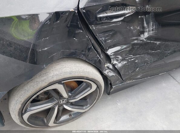 1HGCV1F37JA225616 2018 HONDA ACCORD Black Вид щитка приладів