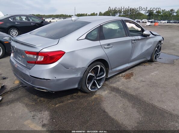 1HGCV1F37KA027121 2019 HONDA ACCORD Gray Trasero derecho