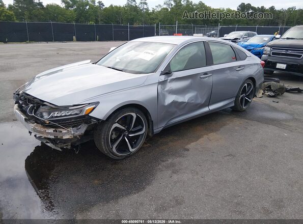 1HGCV1F37KA027121 2019 HONDA ACCORD Gray Vista tres cuartos delantera izquierda