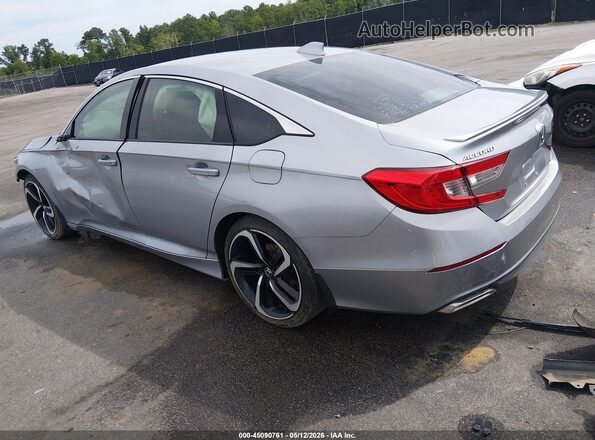 1HGCV1F37KA027121 2019 HONDA ACCORD Gray Trasero izquierdo