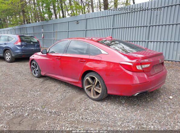 1HGCV1F37KA118132 2019 HONDA ACCORD Красный Задняя левая четверть