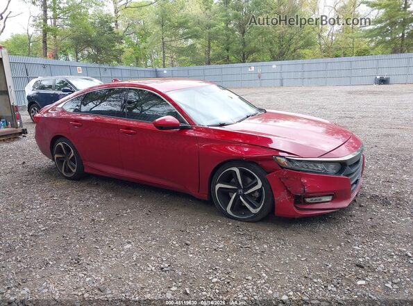 1HGCV1F37KA118132 2019 HONDA ACCORD Красный Вид спереди