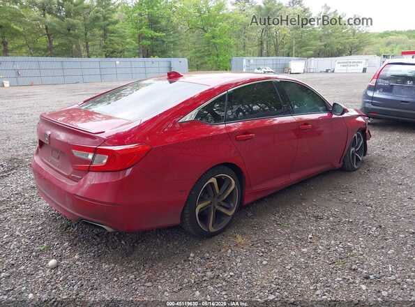 1HGCV1F37KA118132 2019 HONDA ACCORD Красный Задняя правая четверть