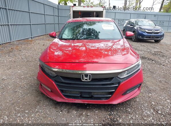 1HGCV1F37KA118132 2019 HONDA ACCORD Красный Вид щитка приборов