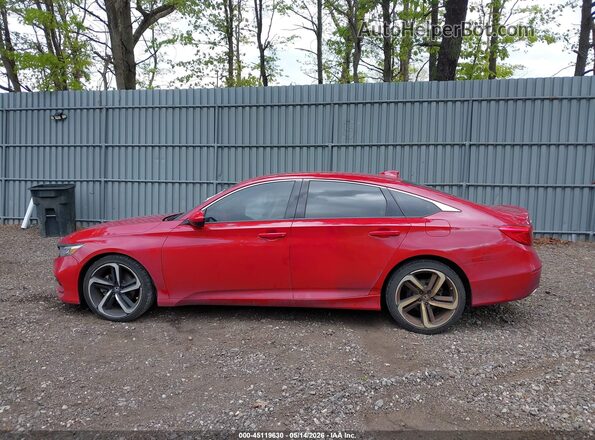 1HGCV1F37KA118132 2019 HONDA ACCORD Красный Панорамный вид салона 360°