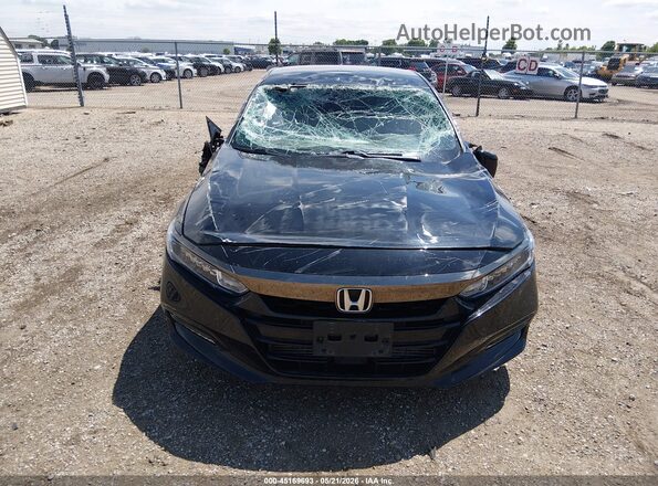 1HGCV1F37KA177326 2019 HONDA ACCORD Черный Вид щитка приборов