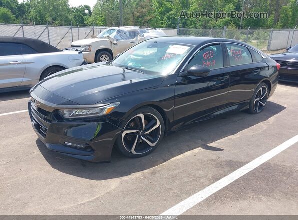 1HGCV1F37LA066566 2020 HONDA ACCORD Black Передня ліва чверть