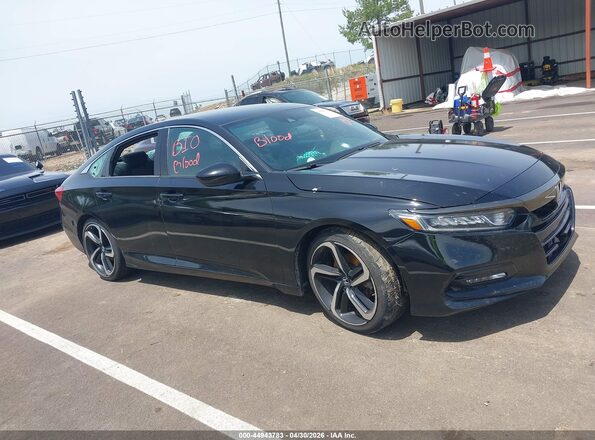 1HGCV1F37LA066566 2020 HONDA ACCORD Black Вид задньої частини салону