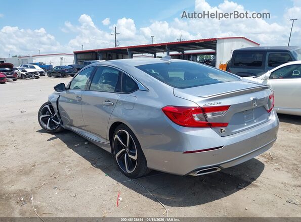 1HGCV1F37LA069046 2020 HONDA ACCORD Silver Rear left