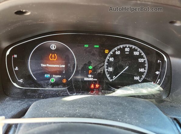 1HGCV1F37LA103731 2020 HONDA ACCORD Blue Instrument cluster view