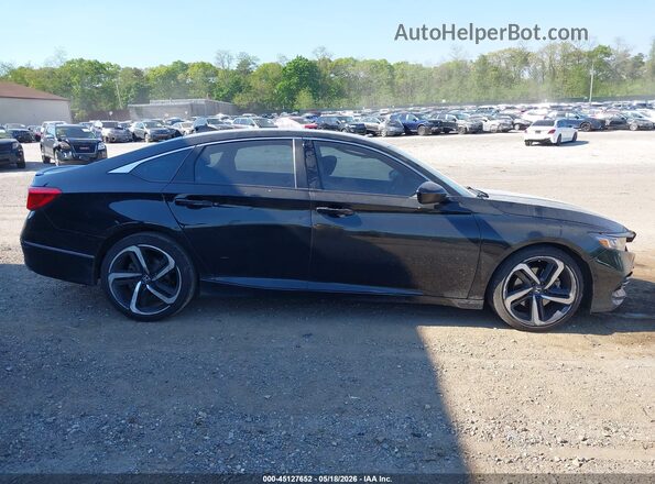 1HGCV1F37LA139628 2020 HONDA ACCORD Black Սալոնի հետևի տեսք